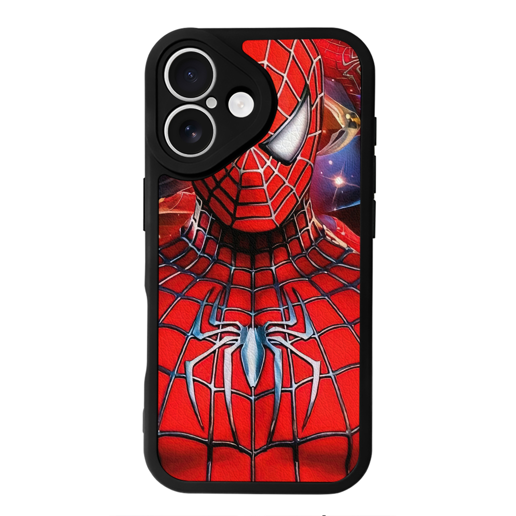 Spider Man スパイダーマン 【iPhone 16シリーズ対応】シリコンスマホケース（レザー調） 材質：シリコン